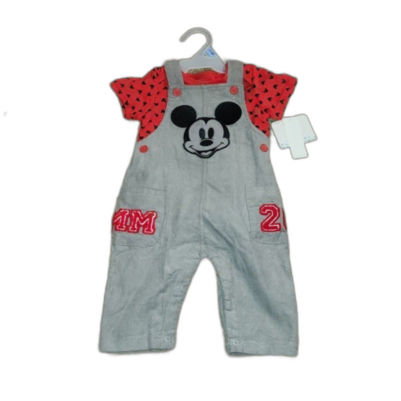 Disney Micky Mouse Overall and T-shirt outfit set 3-6m - Picture 6 of 10